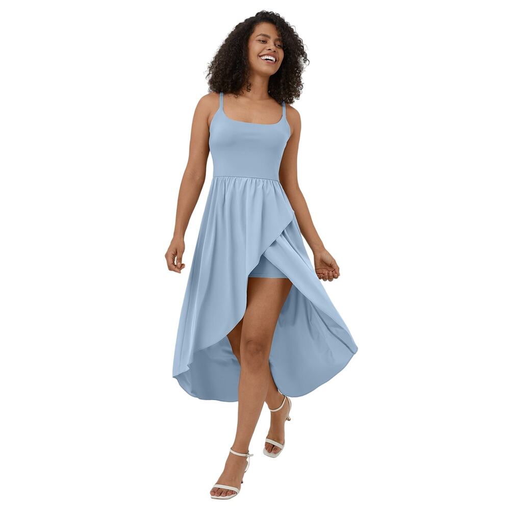 HALARA Women's High Low Dress in Light Blue